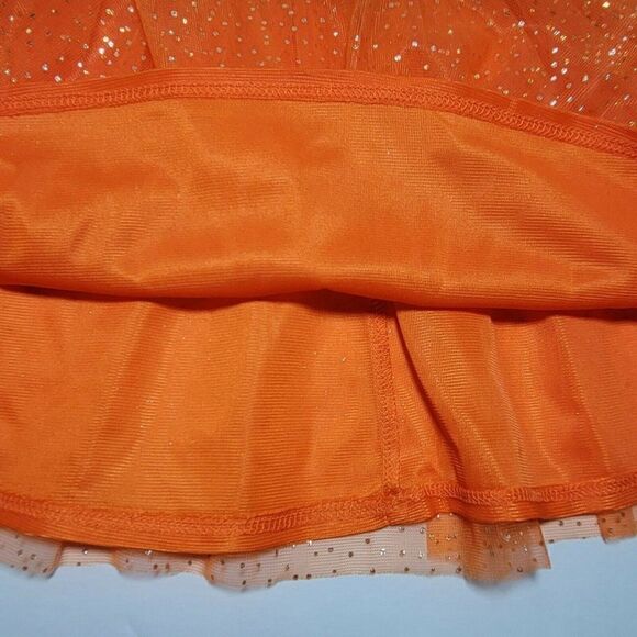 Halloween Orange/Gold Polka Dot Tutu Skirt Girl 4T - Picture 6 of 10